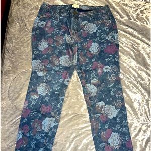 ModCloth size 2X Navy Blue Floral Jeans